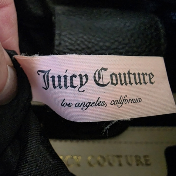 Vintage Juicy Couture Nylon Malibu Black Daydreamer Bag With Leather Trim - Picture 13 of 14